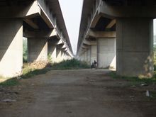 We walked from this bridge...