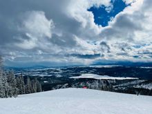 Whitefish Mountain looking over Whitefish lake.