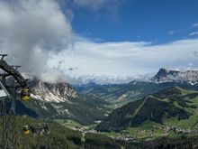 From Corvara, we took the Boè gondola to the top of the Sella Massif--view here from the top of the lift