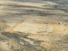 The Marree Racecource - a camel racing venue