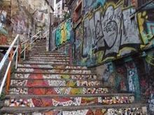 Mosaic steps at Open Air Museum