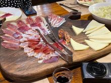 Another fabulous spread.  The prsut, or prosciutto is amazing.  The family makes all of this stuff.