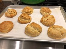 
These biscuits are huge (1/3 cup each)