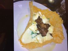 Gnocchi in a Parmesan Tuile