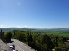 Looking west toward