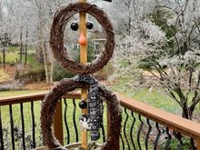 Joyce made this snowman a few years ago. Mother nature made the ice…