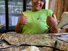 Lunch number two. This delightful young lady said the best Key lime pie on the island is made by her mother. And no, her mother is not the owner. Nevertheless, this joint has an excellent reputation, too. I ordered the extra tart slice and it was delicious. Joyce’s favorite so far!