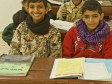 After learning that the students had to tend to the neighbouring tomato field, I told the boys that I'd been born on a tomato farm. Mrs Z noticed that some of the youngest kids had been rewarded for correct answers by having gold stars affixed to their foreheads! We were gifted 2 books: one by Queen Noor and also a history of Jerusalem. In return, I bookmarked 7 of the most fun educational game websites from my own class, in their Computer Lab.