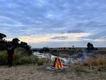 Enjoying happy hour.