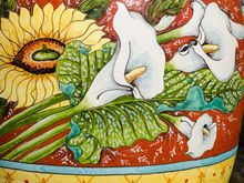 Hand-painted ceramic art.