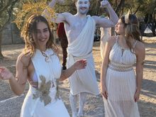 Some ancient Greeks we met on our visit to the Acropolis!
They were rehearsing for a show that would be presented in the theater that evening