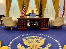 Replica of his Oval Office 