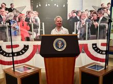 Trying to look Presidential….