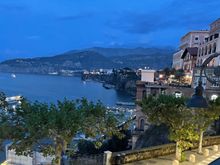A night scene of Sorrento. A group of us went to “The Foreigner’s Club” there for a great dinner, this view, and crazy fun karioke. . We kind of nailed Sweet Caroline. ( I think). 
