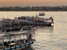 Ferries cross between the East and West Bank