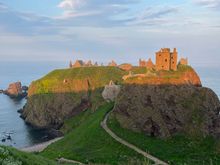 Sunset at Dunnottar.  No stairs needed for this view.