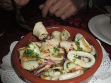 Roasted calamari - yum!