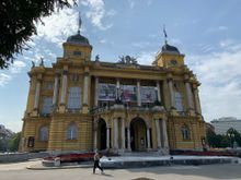 The Croatian National Theater, a good example of the Austro-Hungarian architecture you'll find throughout Zagreb.