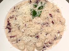 Gnocchi with a taleggio cheese sauce 