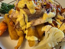 The Ranch Bar and Grille - My monkfish and salmon stack