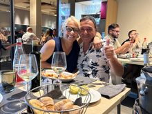 Couple at adjacent table gave us a few of their scampi to try.....