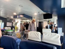 Aboard Liberty Lines ferry to Salina, from Milazzo Porto.