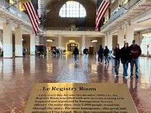 Registry hall in the Museum of Immigration on Ellis Island 
