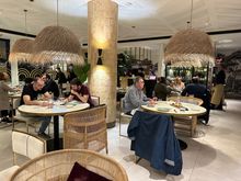 Proud floor dining room at Llisa Negra; I asked to sit here so we could watch the goings-on in the open kitchen