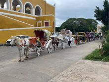 Need a ride?  We saw a lot more Mexican tourists than gringos here, and they liked to take a carriage ride.