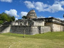 El Caracol or the Observatory.   This is the place where Mayan astronomer, Carl Chaac Mool Sagan discovered billions and billions of stars. Kidding aside this is one of the most unique buildings at Chichen Itza.