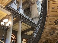 Look at that staircase.  The building is work of art in itself