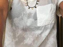 My linen clothing became utterly transparent. 