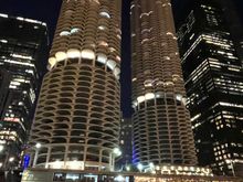 Nighttime river activity.