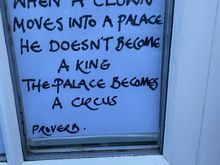 Interesting saying in someone's window