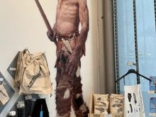 I took this in the museum's gift shop. Visitors are not allowed to take photos of Otzi, his clothing, his tools and his weapons