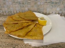 Panelle – fried bread from chickpea dough 