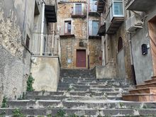 Not surprisingly, it's a bit of a climb to get up into town