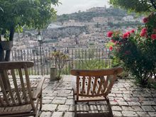 Our amazing private terrace with a view over Modica