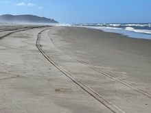 Looking down toward Cape Disappointment State Park