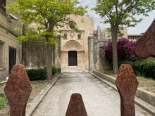 Next up: Santa Maria del Gesu, which partially survived the 1693 earthquake and is a prime example of 15th century architecture, with a notable cloister. It was unclear from our reading whether it was open or not. Of course, after climbing to the very top of town, we found that it is indeed (at least temporarily) closed.