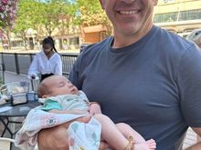 We ran into friends at the brewery and got to hold their six week old baby. She’s quite cute. One of my sisters asked if we were ready for grandkids. My answer: F-ck no! But it’s fun to see friends with babies. 