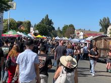 Downtown Kelseyville is historic but we could see much of it because of al the people and arts and crafts stands