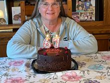 Coldstone bakery raspberry chocolate cake. Layered red velvet and chocolate ice cream. It looks better than it actually was. Pretty flat tasting.