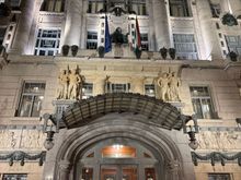 The square is lined with beautiful buildings as is so much of Budapest