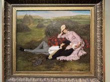 "Lovers", 1870
The haystacks remind me of Romania!