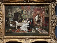 (Paris Interior) Reading Woman, 1877 by Mihaly Munkacsy