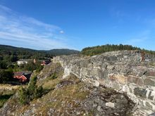On the hill where the castle ruin situated 