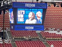 The whole place emptied out in a flash at the end   thus an empty arena and me needing to get my butt to the shuttle bus line. 