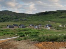 The pods at Bracken Hide - they are located uphill from the restaurant