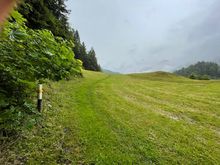 Sometimes the path is through a field, watch for the markers 